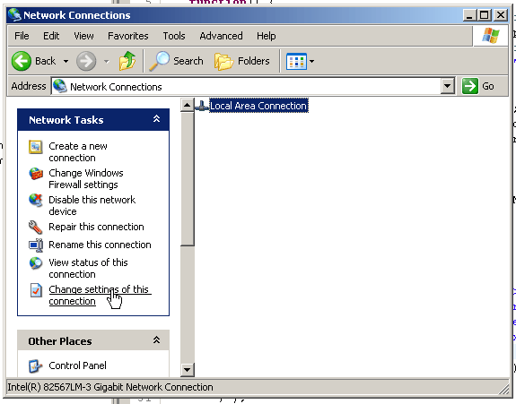 Control Panel, Networking